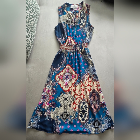 CHARLES HENRY Artful / Bohemian Print Dress, Size S - Picture 3 of 9